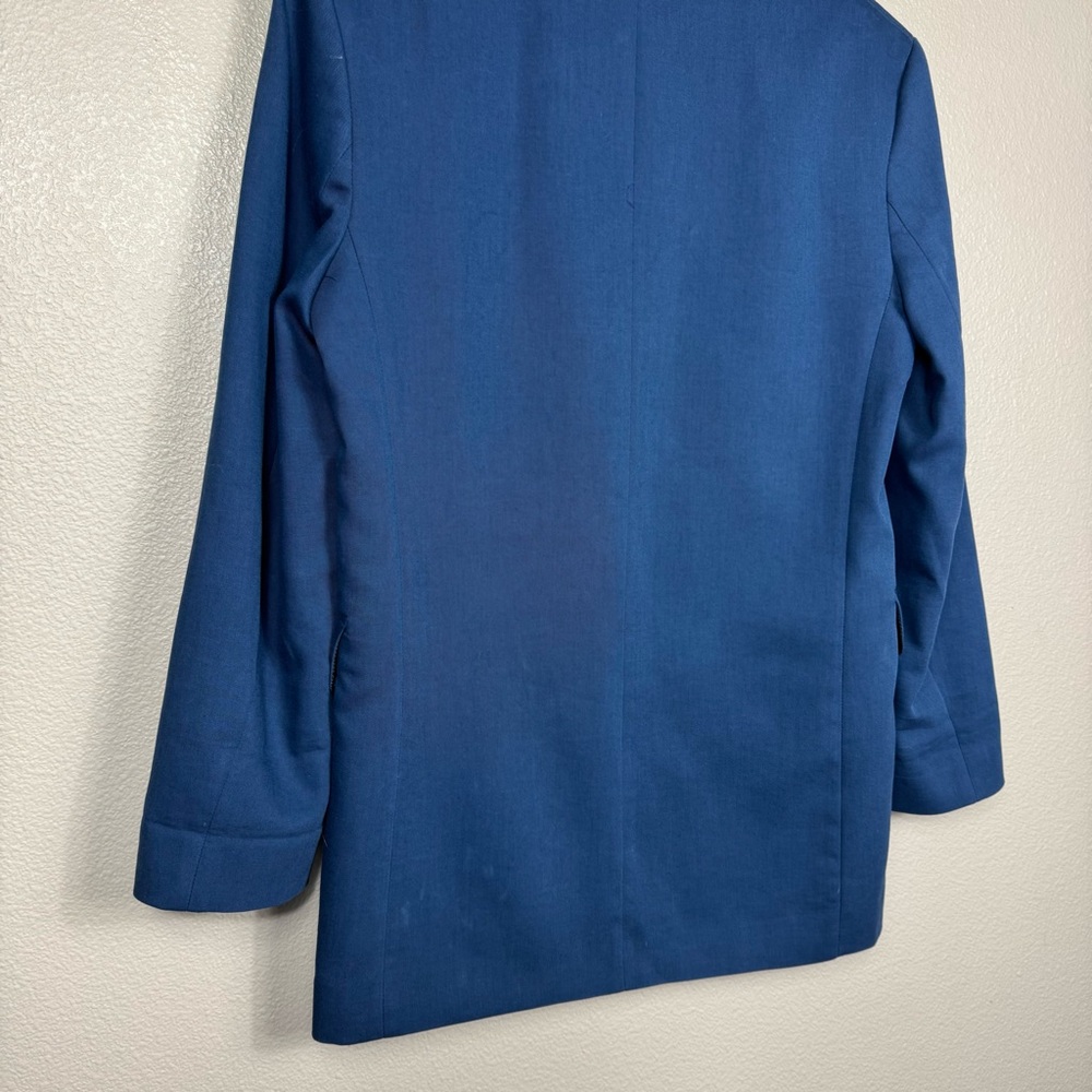 Zara Blazer Navy Blue Oversized Boxy Fit XS G - Picture 7 of 10